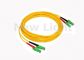 1.5Meter cables de puente de la fibra óptica de 2,0 milímetros de diámetro E2000/APC con la chaqueta de PVC