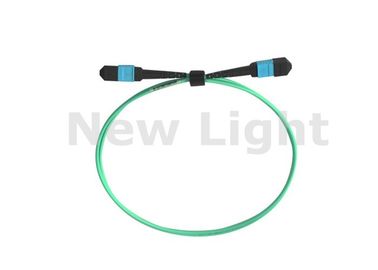 0,5 mida 12 la base el cable OM2/OM3/OM4 del color verde del cordón de remiendo de MPO/de MTP